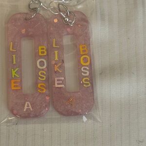 Pink 'Like a Boss' Earrings